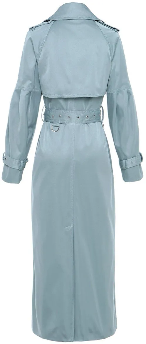 Belted Long Mid-Calf Trench Coat