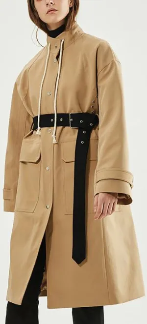 Belted Single-Breasted Trench Coat