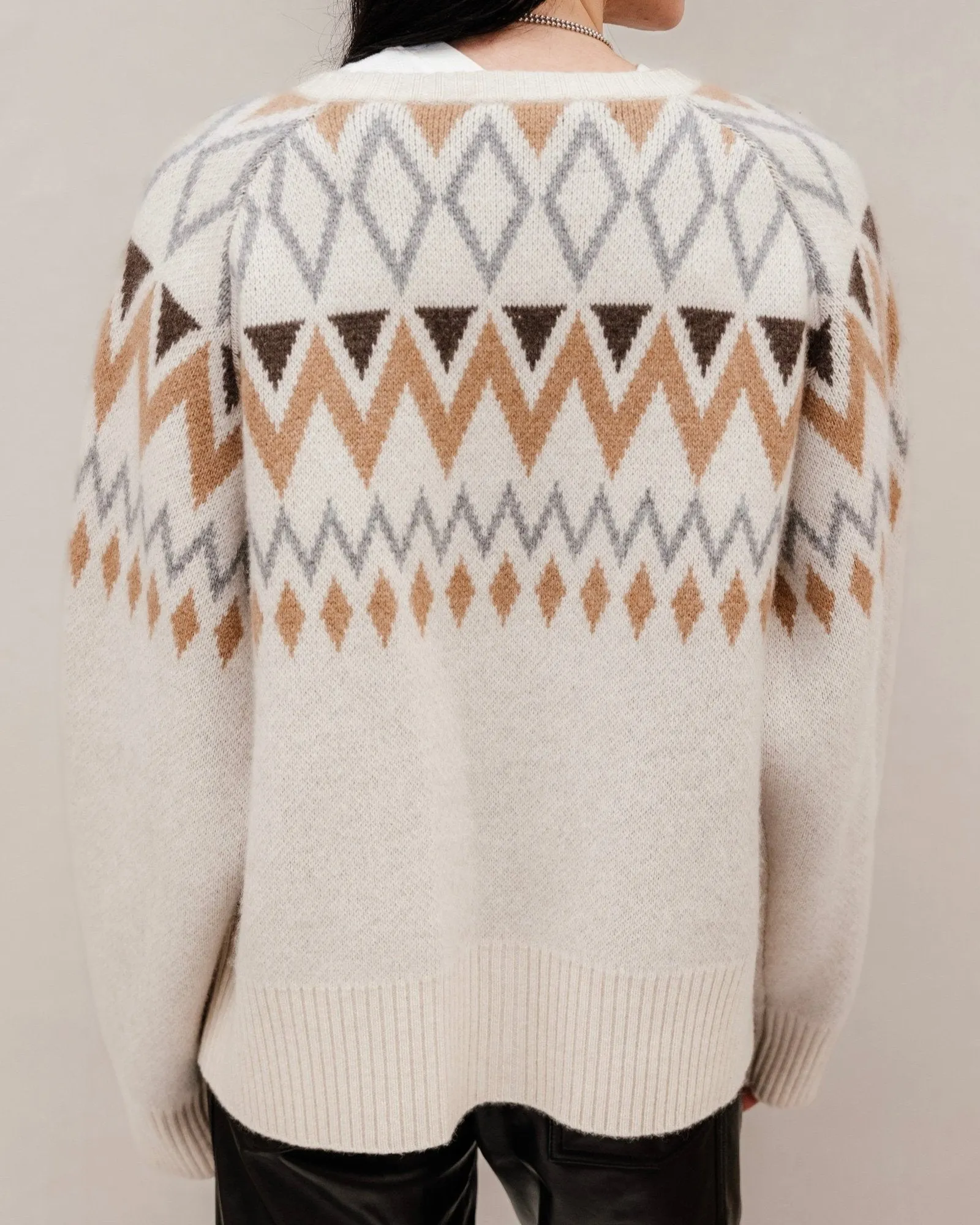 Chani Wool Cashmere Fair Isle Cardigan