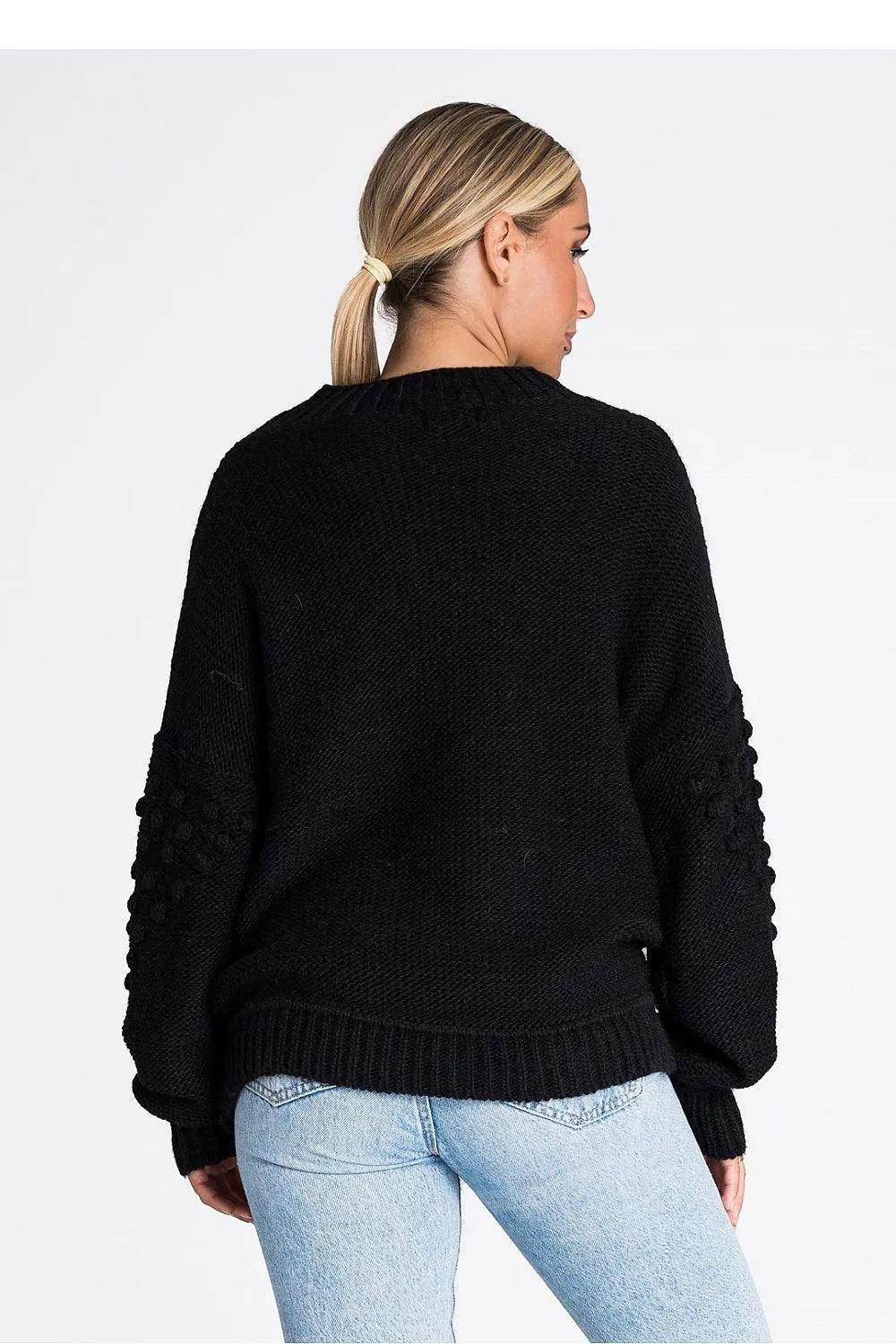 Charming Pom-Pom Knit Sweater