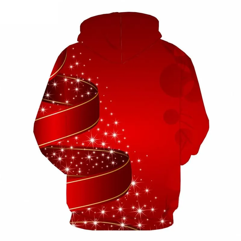 Christmas Sweatshirts men Red 3d Printed New Year Hoody Anime Unisex Streetwear