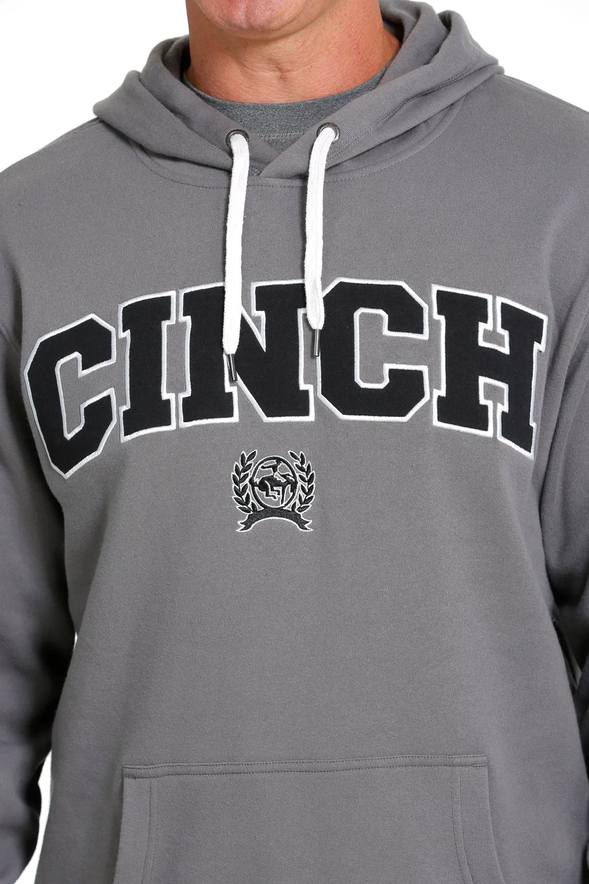 Cinch Men's Gray Logo Hoodie