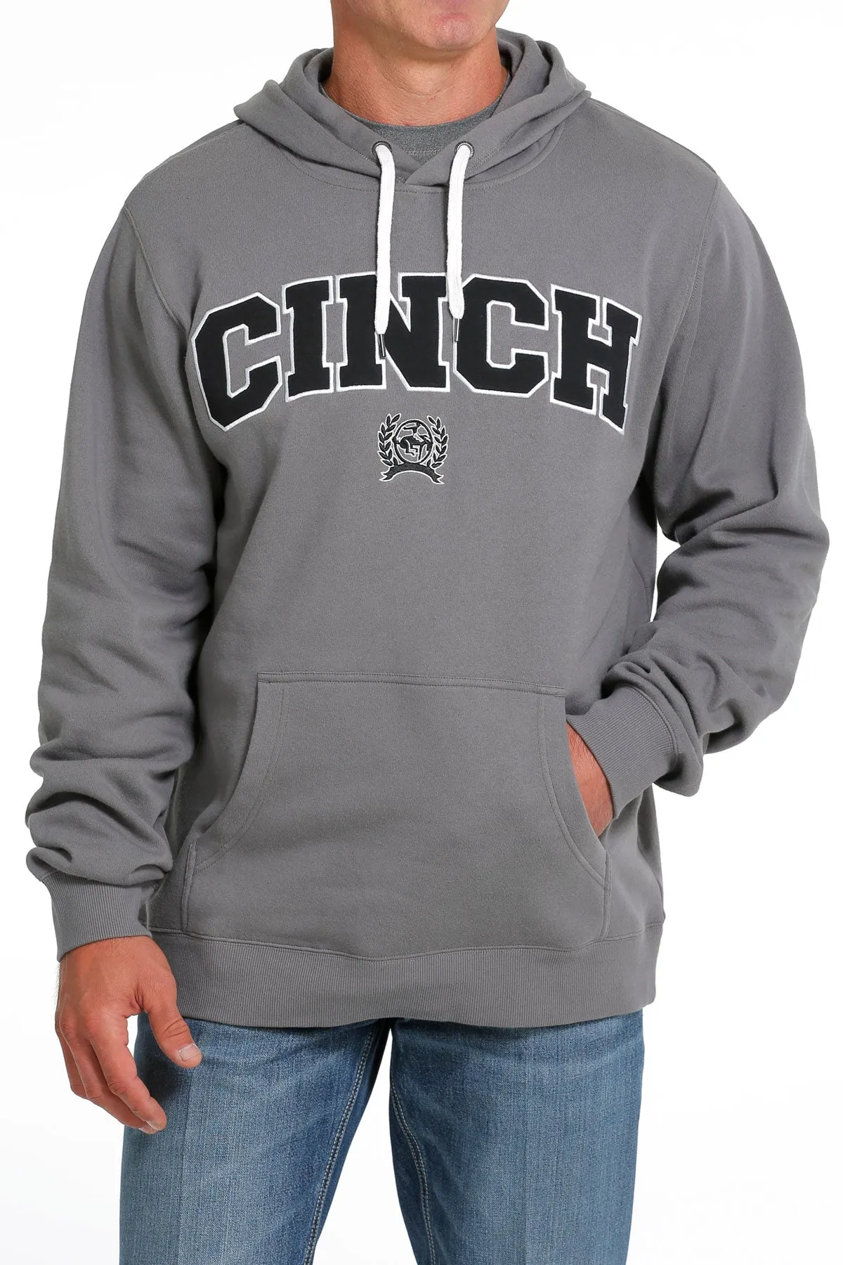 Cinch Men's Gray Logo Hoodie