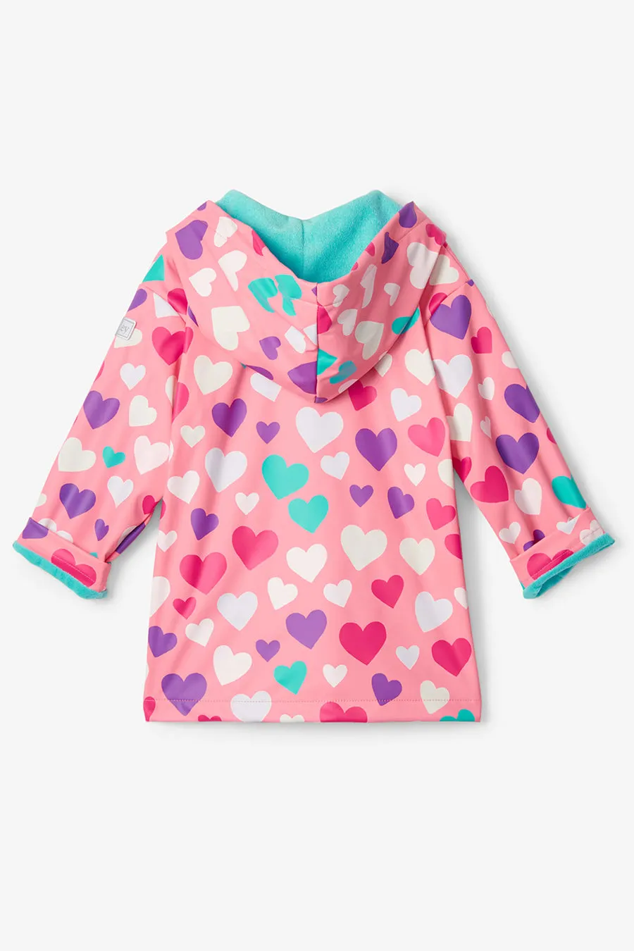 Girls Jacket Hatley Colorful Hearts Raincoat