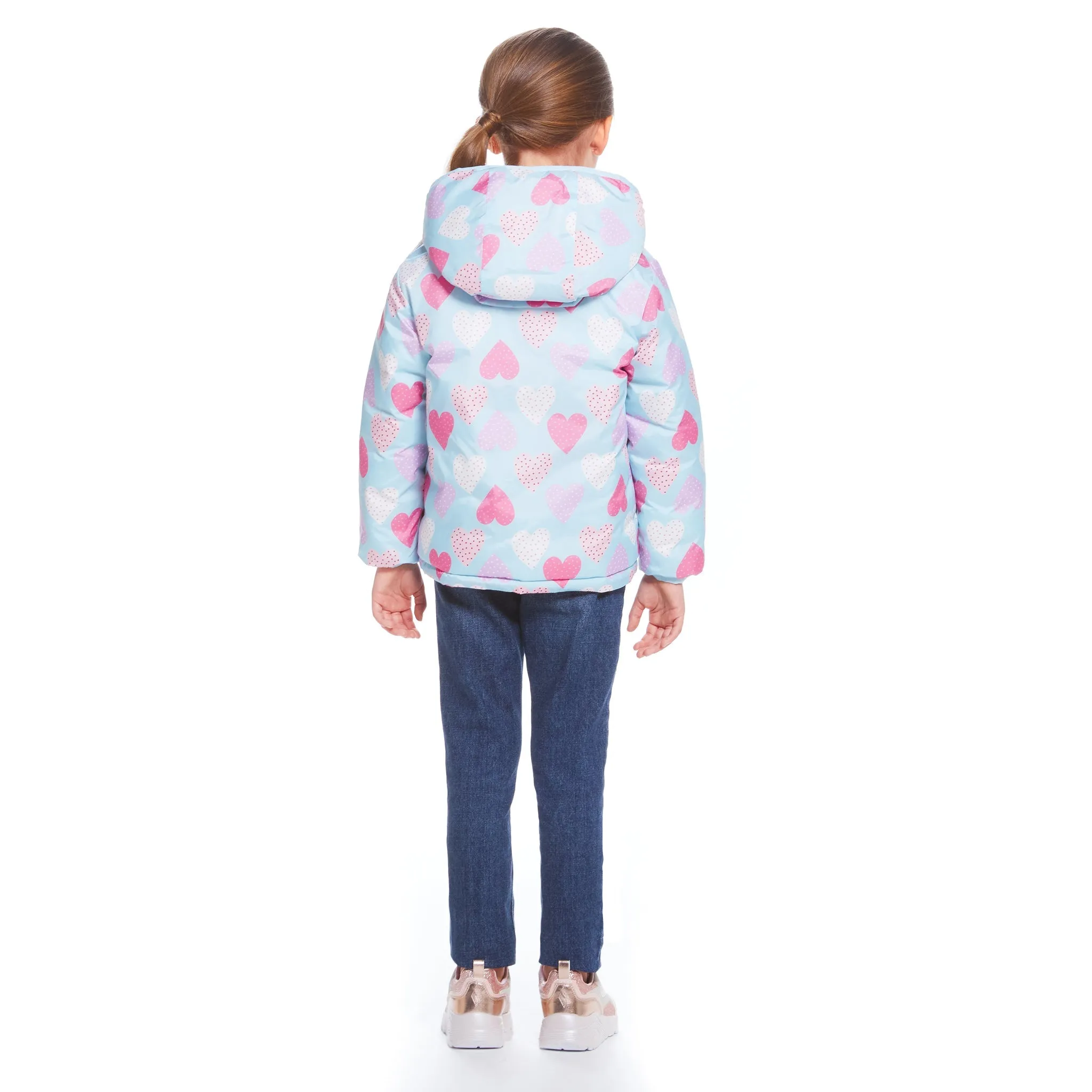 Girls Reversible Puffer  | Pink