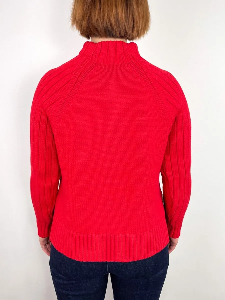 Hadley Sweater in Red Sail Cotton