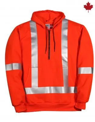 Hoodie - Big Bill Flame-Resistant Windproof Reflective Sweatshirt with Detachable Hood RT26WP12