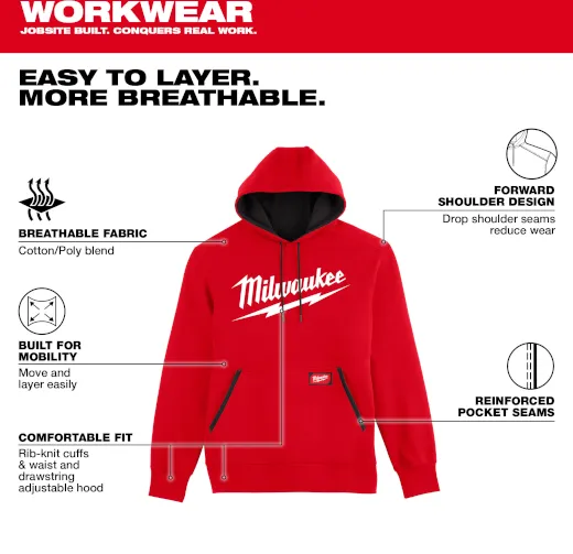 Hoodie - Milwaukee Midweight Pullover Hoodie, 352