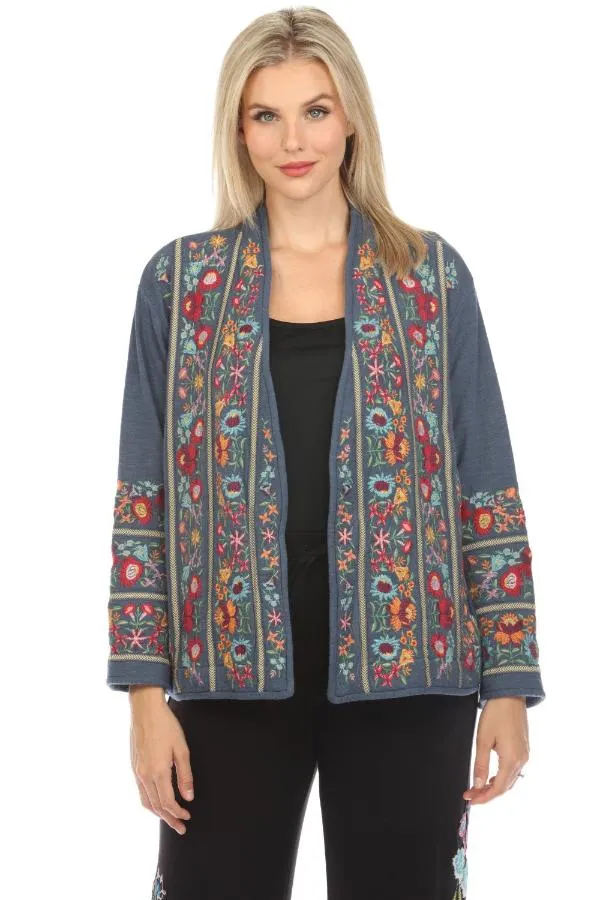 Johnny Was Biya Indigo Rahlia Jacket Boho Chic B56024