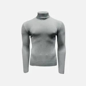 Lavane' 501T Turtleneck Pullover Slim Fit Light Gray