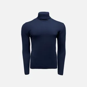 Lavane' 501T Turtleneck Pullover Slim Fit Navy