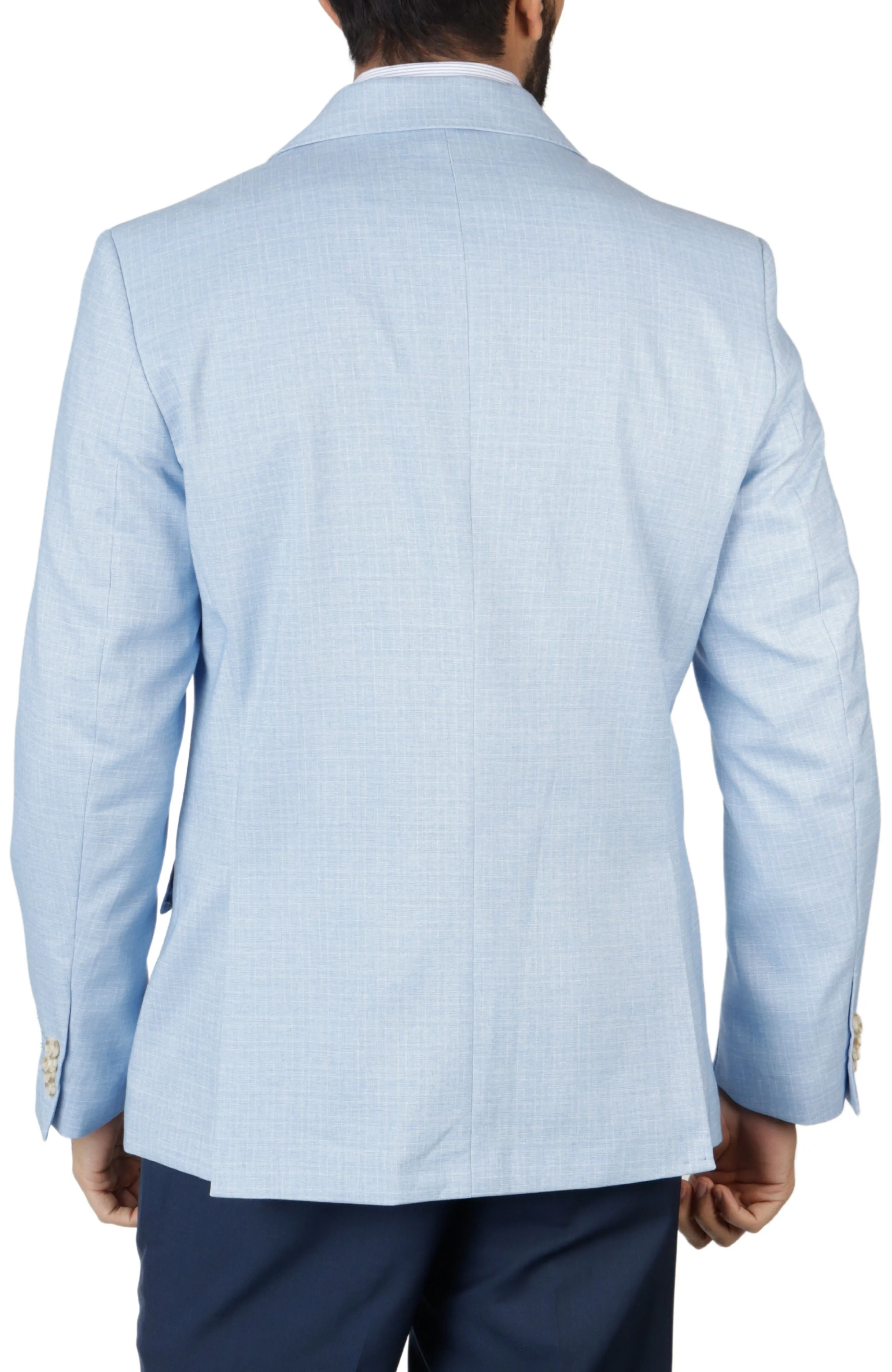 Light Blue Shadowplaid Sport Coat