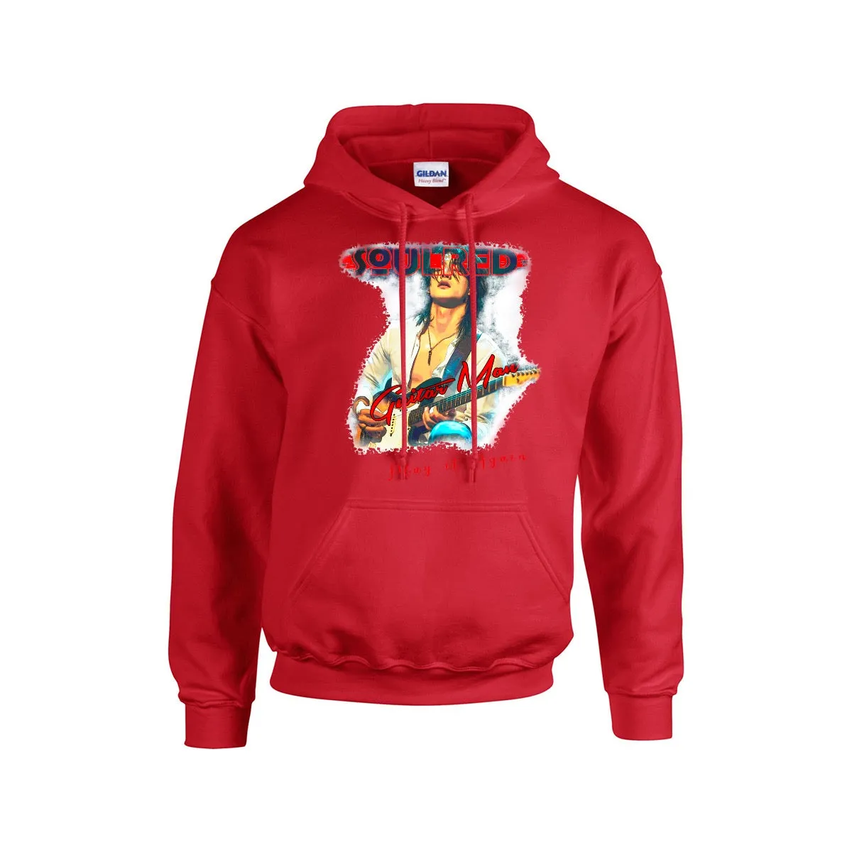 Men's Hoodie For The USA |Gildan 18500  Single DTF guitar man