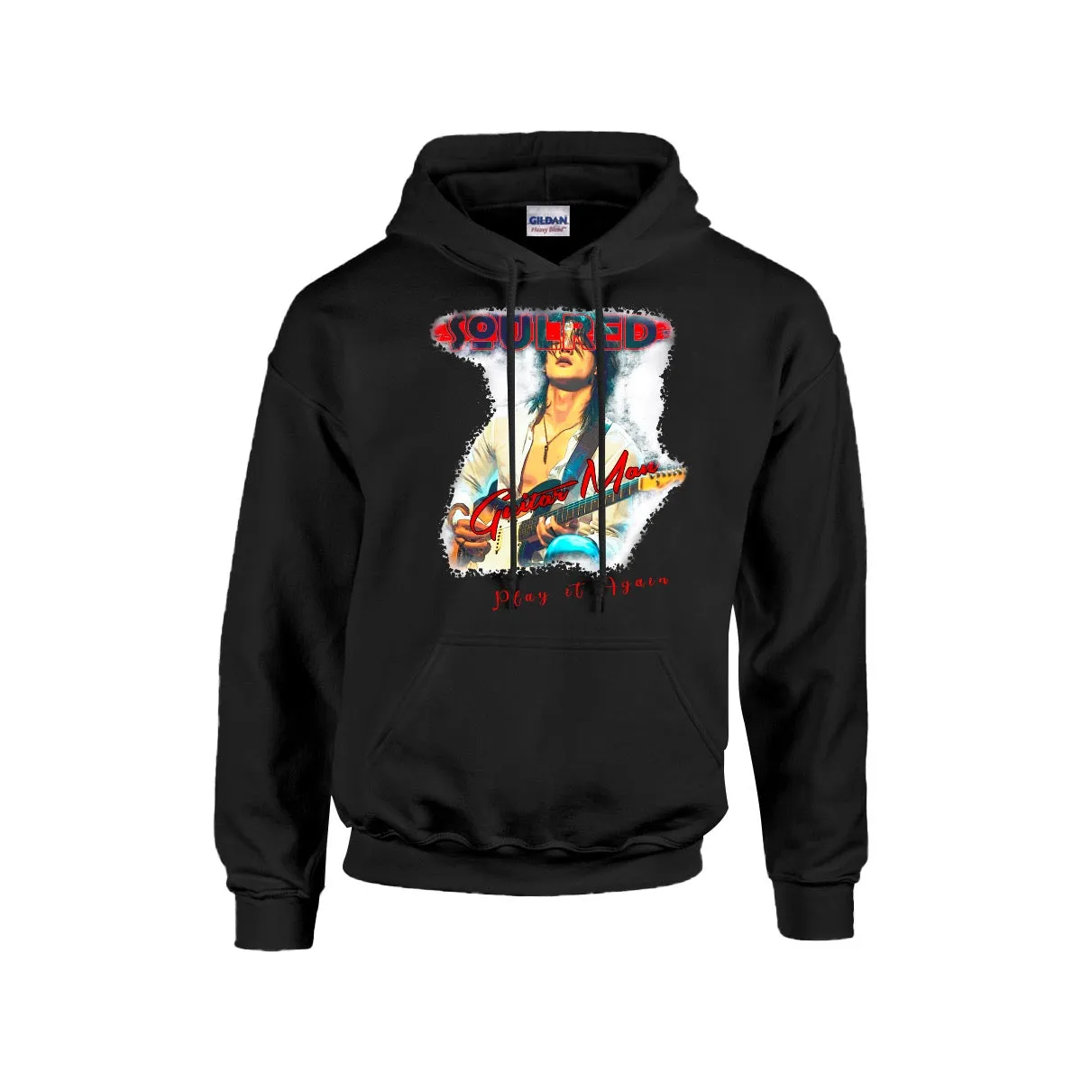 Men's Hoodie For The USA |Gildan 18500  Single DTF guitar man