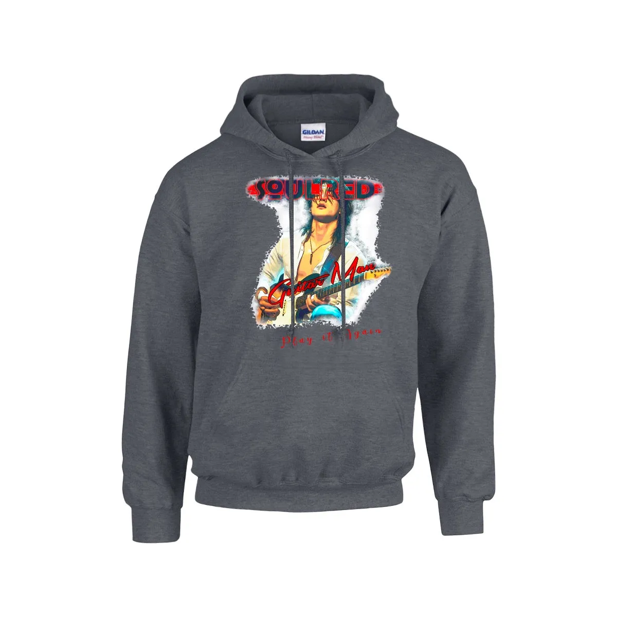 Men's Hoodie For The USA |Gildan 18500  Single DTF guitar man