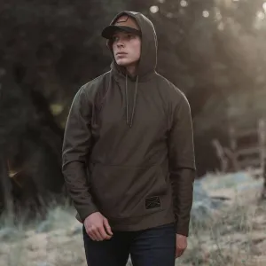 Men's Waffle Top Hoodie - Military Green