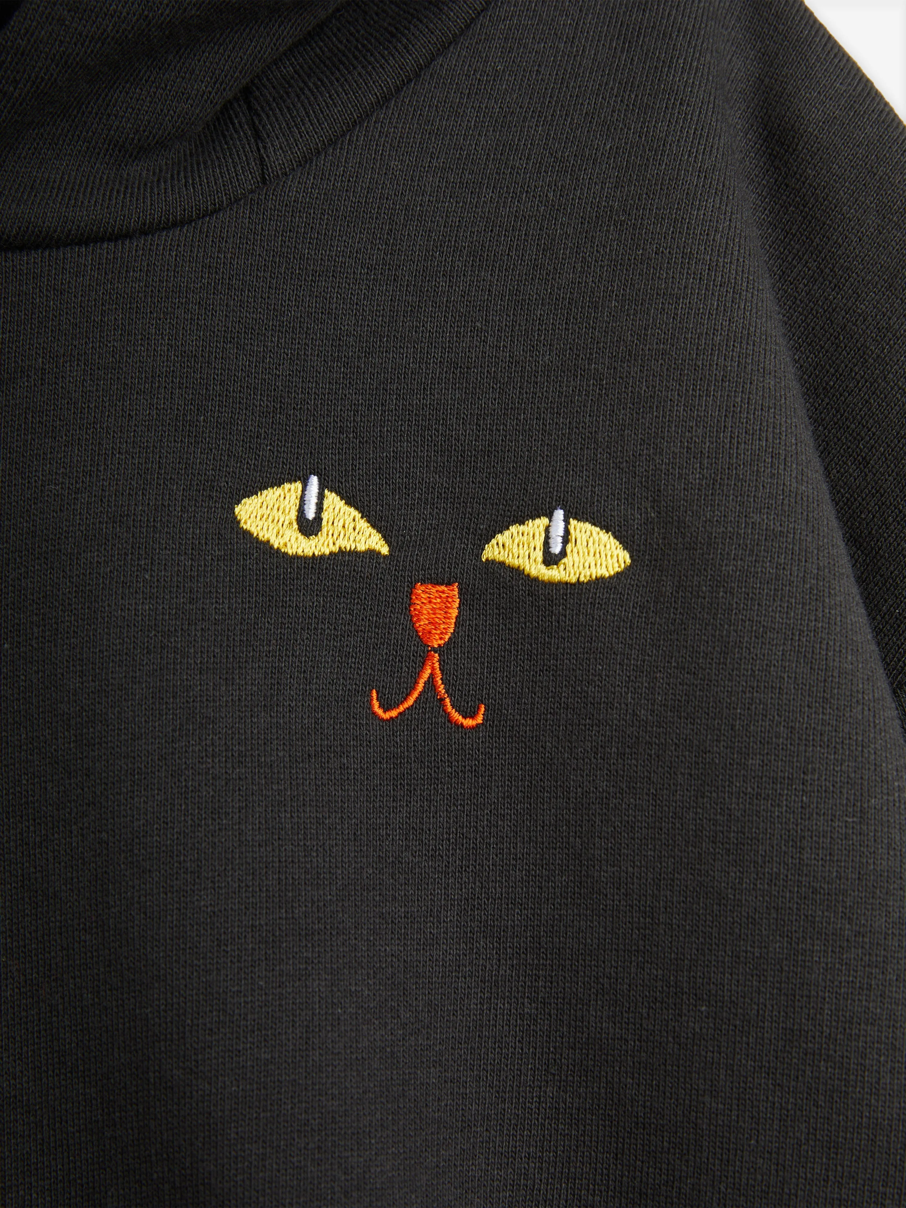 Mini Rodini Kids Cats Eyes Hoodie in Black