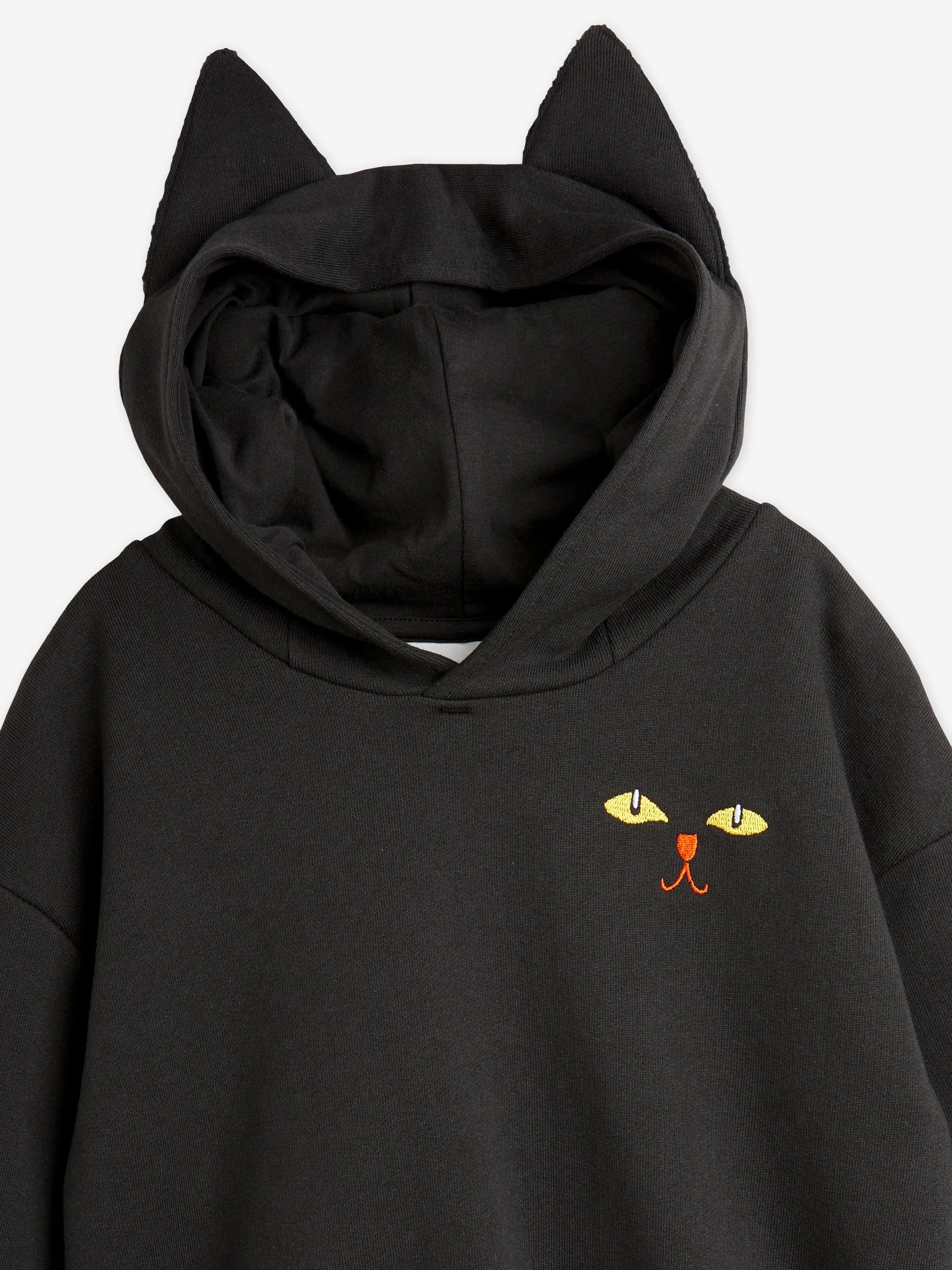 Mini Rodini Kids Cats Eyes Hoodie in Black