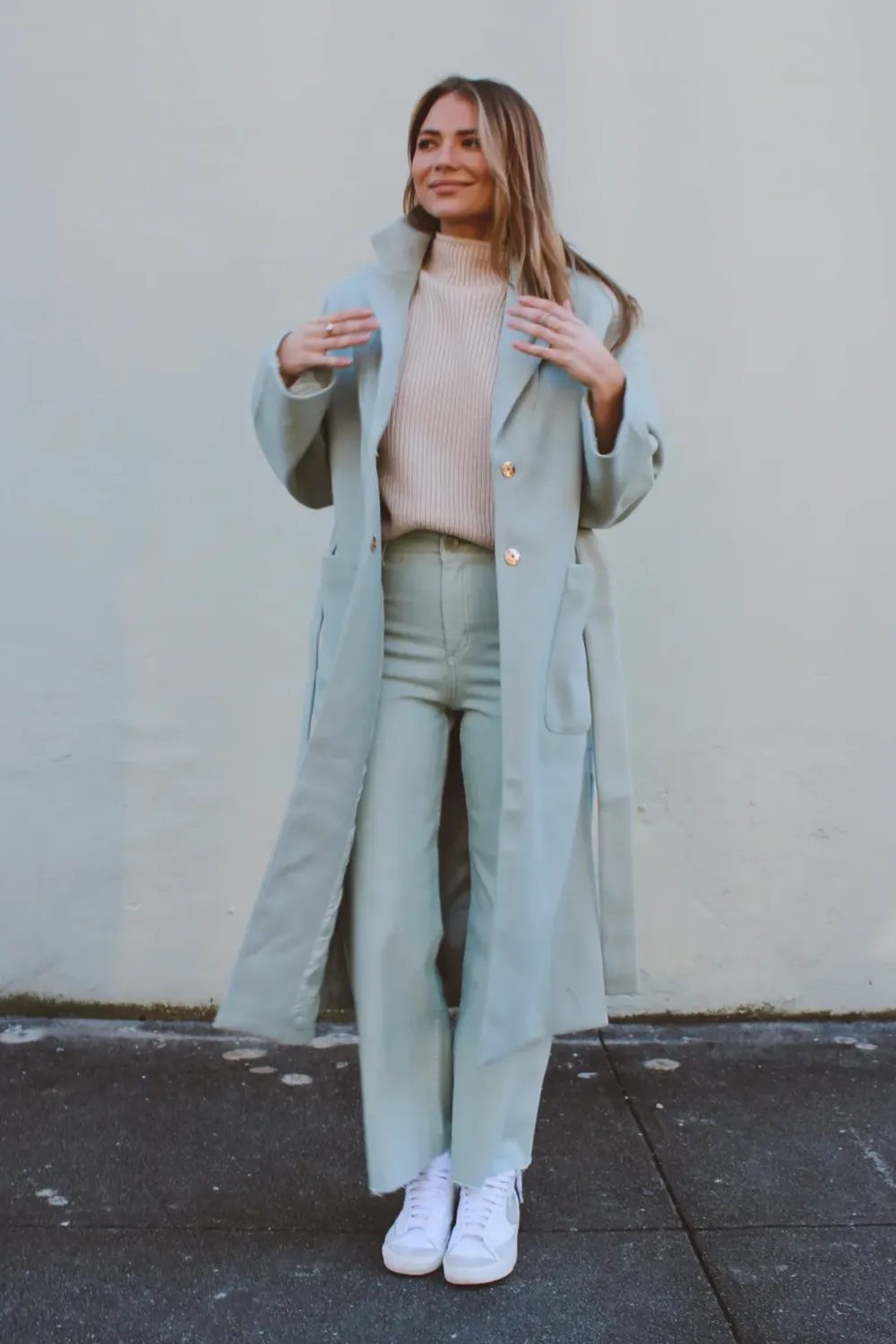 MINT OVERSIZE BELTED TRENCH COAT