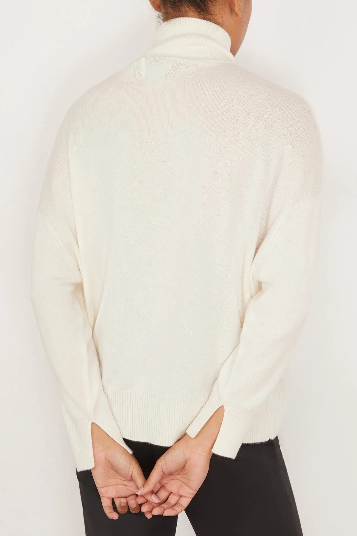 Murano High Collar Sweater in Ivory