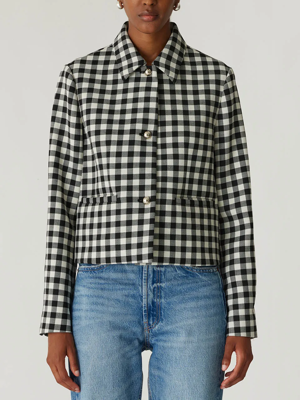 Phillipa Check Cropped Jacket