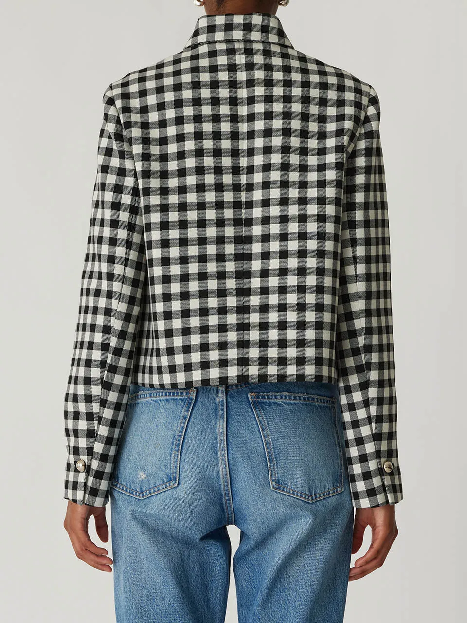 Phillipa Check Cropped Jacket