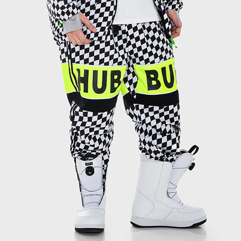 Snowverb Men's Street Style Plaid Snow Pants