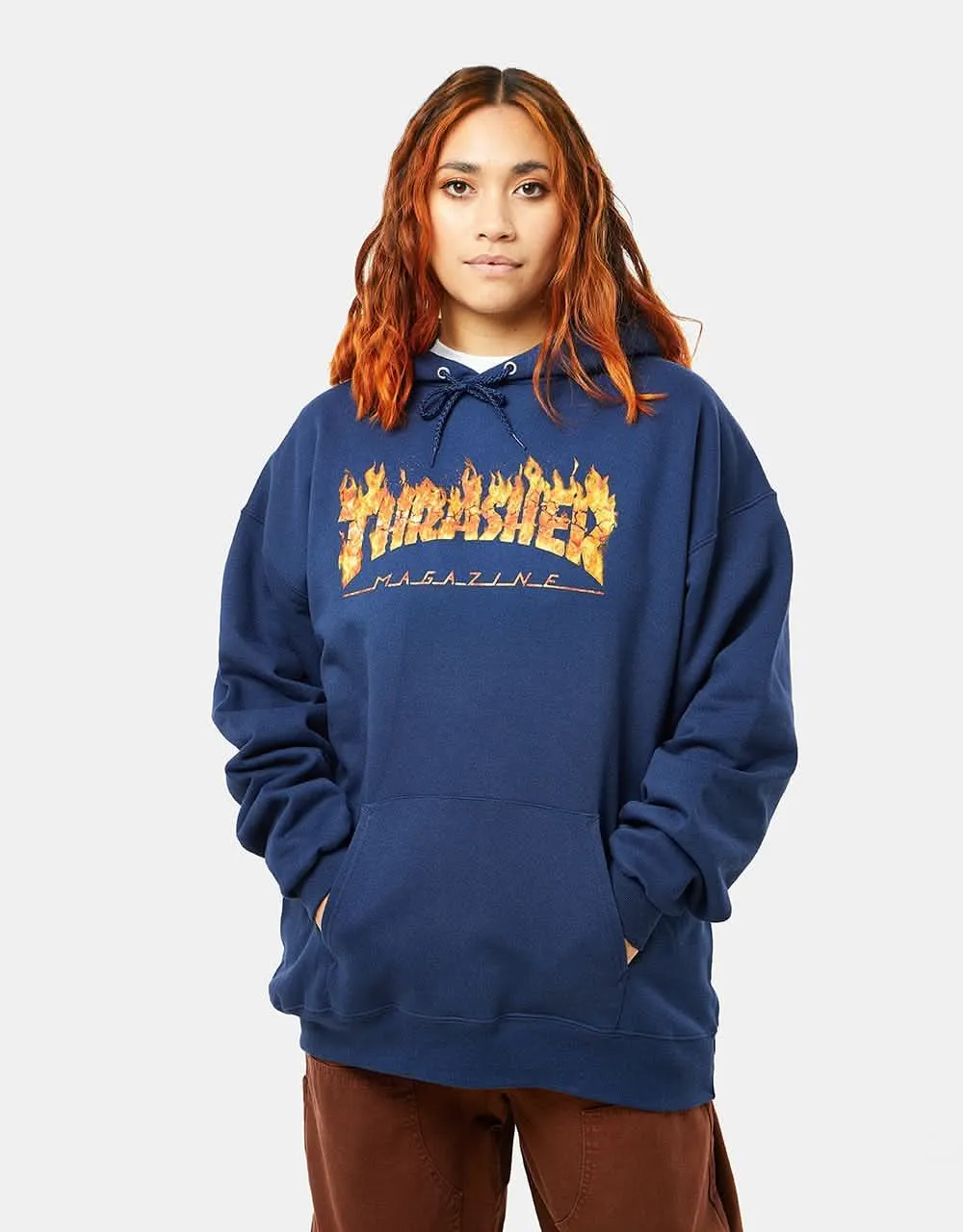 Thrasher Inferno Pullover Hoodie - Navy