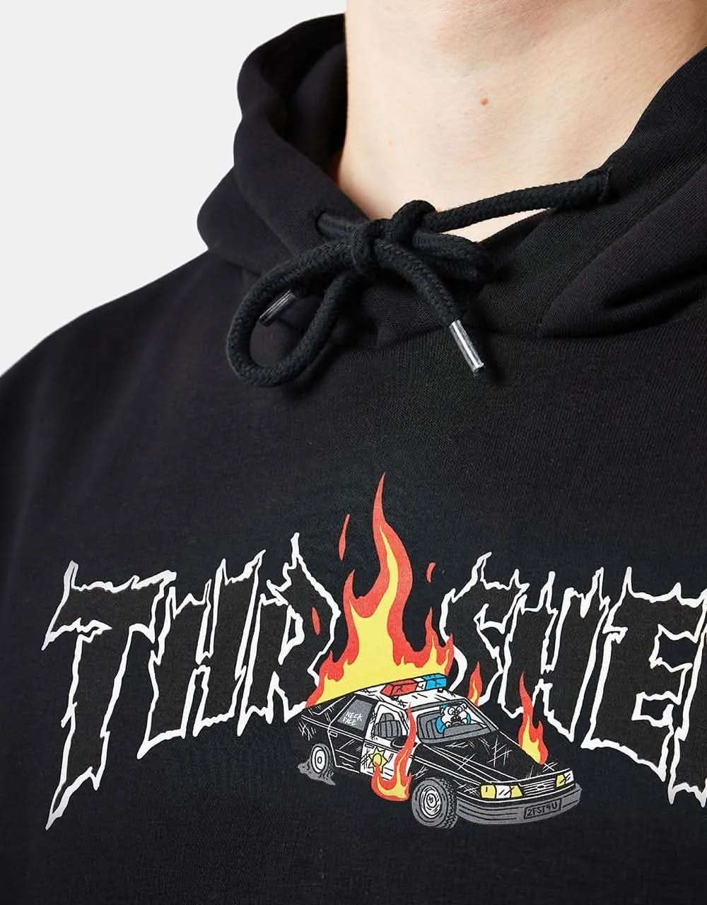 Thrasher x Neck Face Cop Car Pullover Hoodie - Black