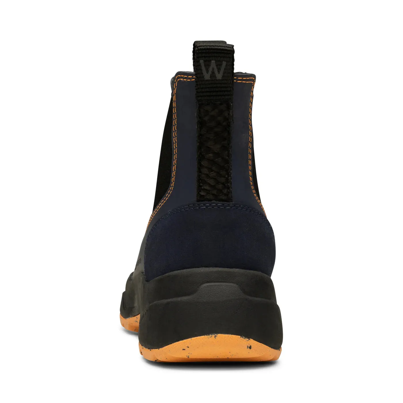 Woden Siri Waterproof Boots Dark Navy and Papaya