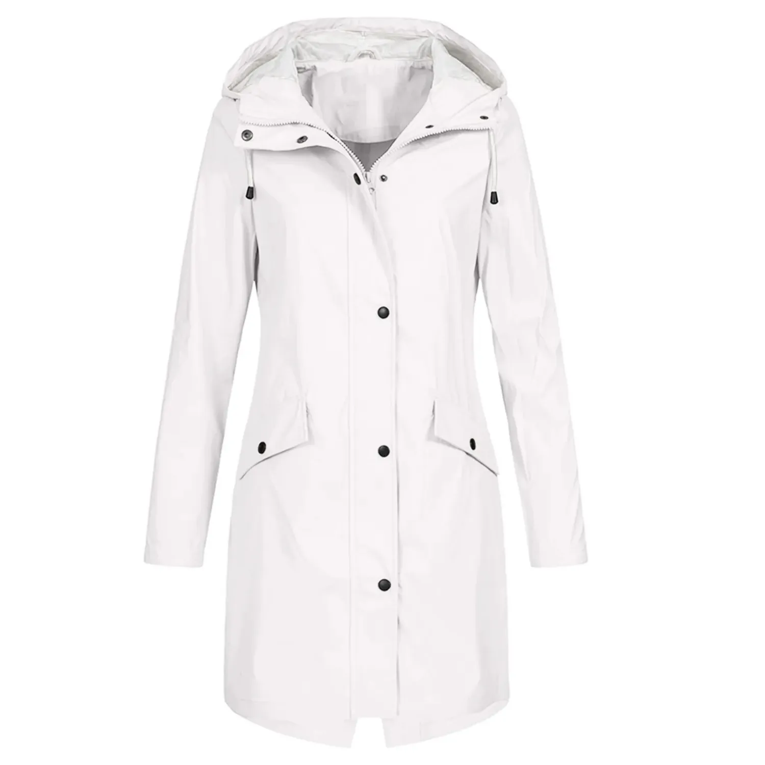 Women’s Casual Hooded Waterproof Long Trench Coat | Ideal for Autumn/Winter