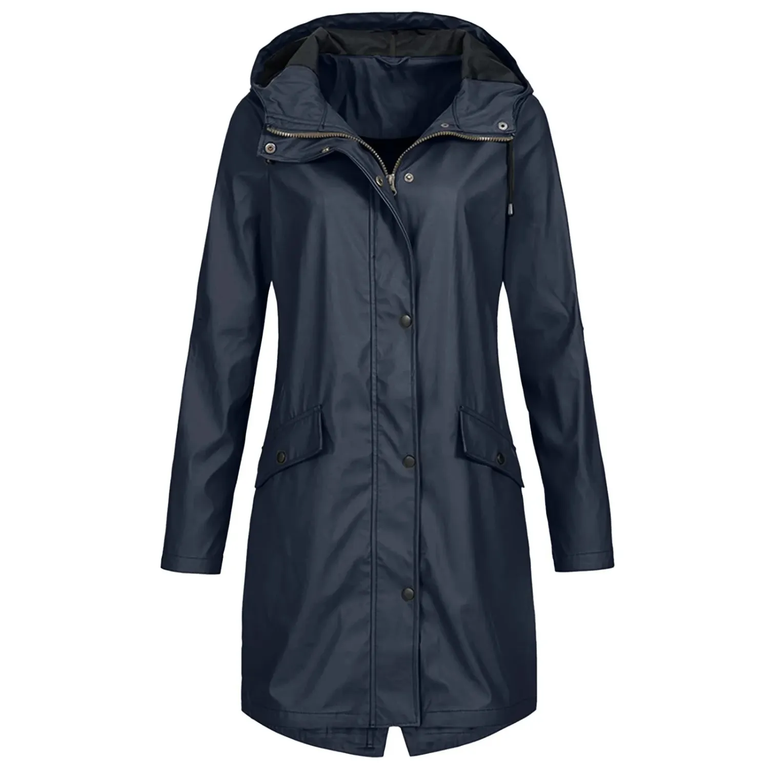 Women’s Casual Hooded Waterproof Long Trench Coat | Ideal for Autumn/Winter