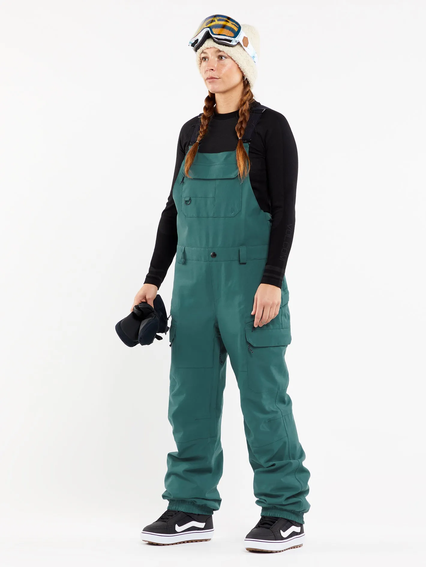 Womens Creston 3D Stretch Bib Overalls - Balsam