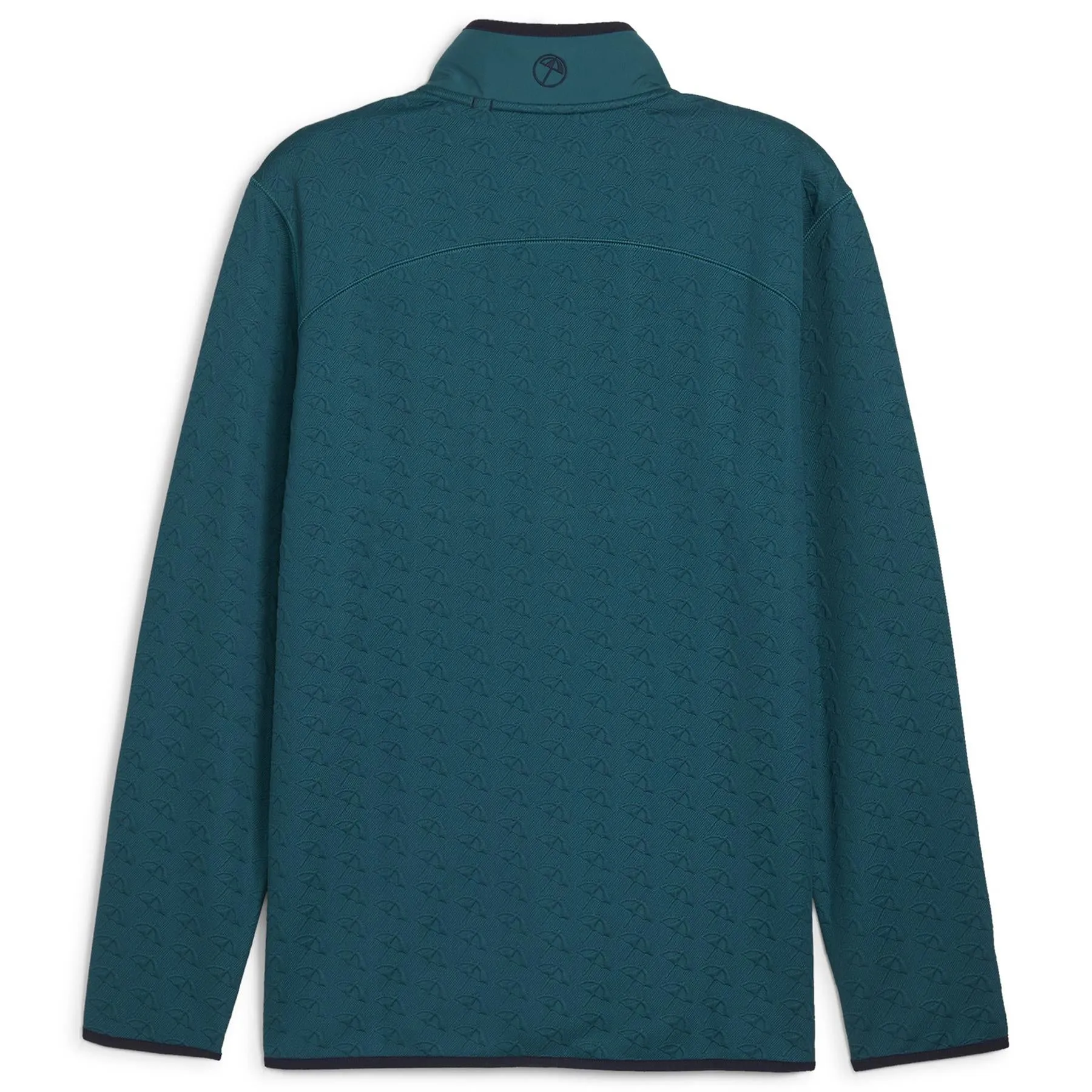 x AP Jacquard Quarter Zip Mid Layer Cold Green - AW24